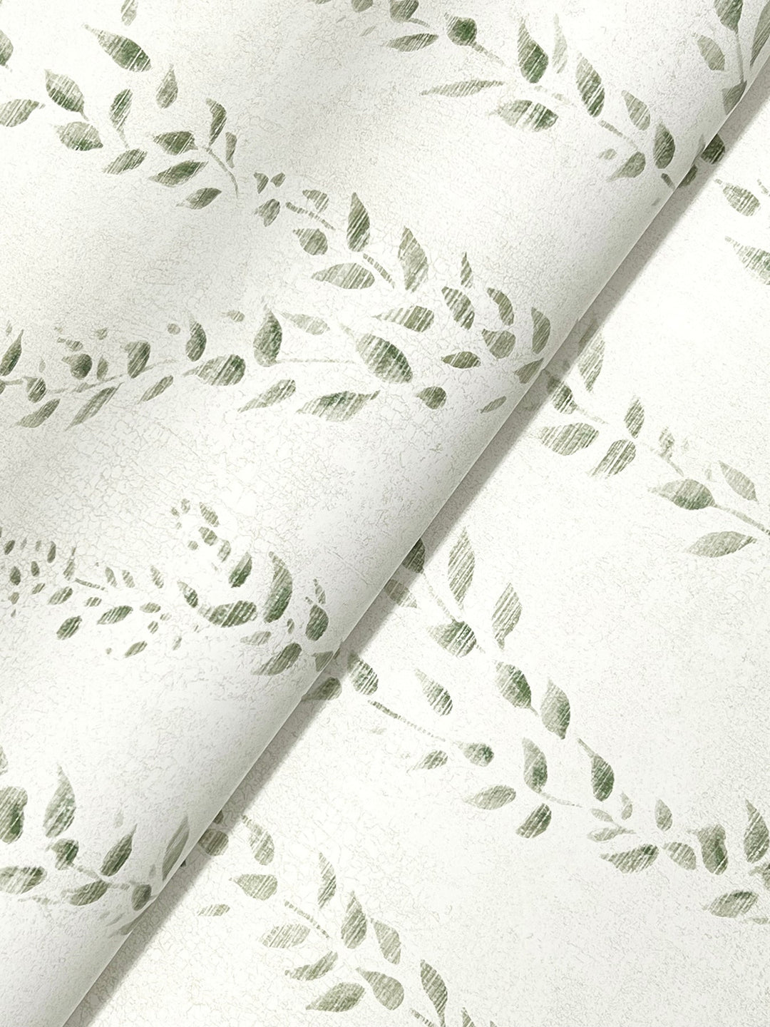 Alpenrose Moss Vine Wallpaper by Antonina Vella Designer