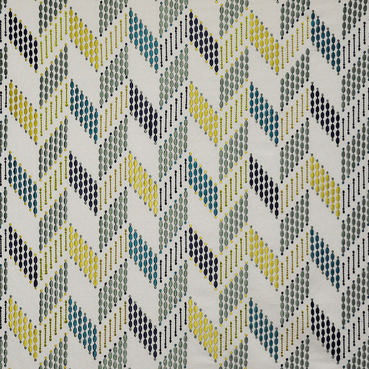 Lariat # 627 Peacock by Maxwell Fabric Telafina Season Xi 55% LINEN/45% COTTON NONE INDIA V-15"H-12.8" 54.3" - Fabric Carolina -