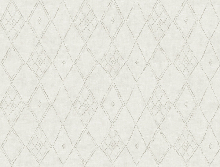 Souk Diamonds Smoke Wallpaper by Lemieux et Cie Lemieux et Cie Signature Covers about 60.8 square feet 27-in by 27-ft long roll Unpasted 20.5 - Fabric Carolina -