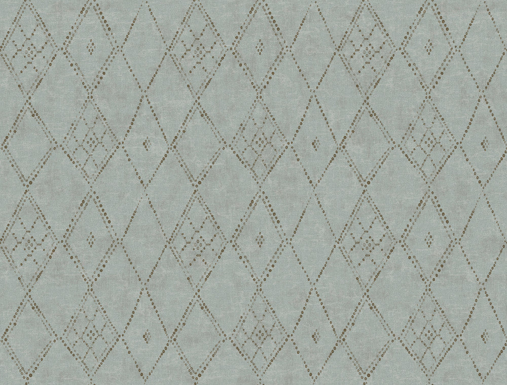 Souk Diamonds Sage Wallpaper by Lemieux et Cie Lemieux et Cie Signature Covers about 60.8 square feet 27-in by 27-ft long roll Unpasted 20.5 - Fabric Carolina -