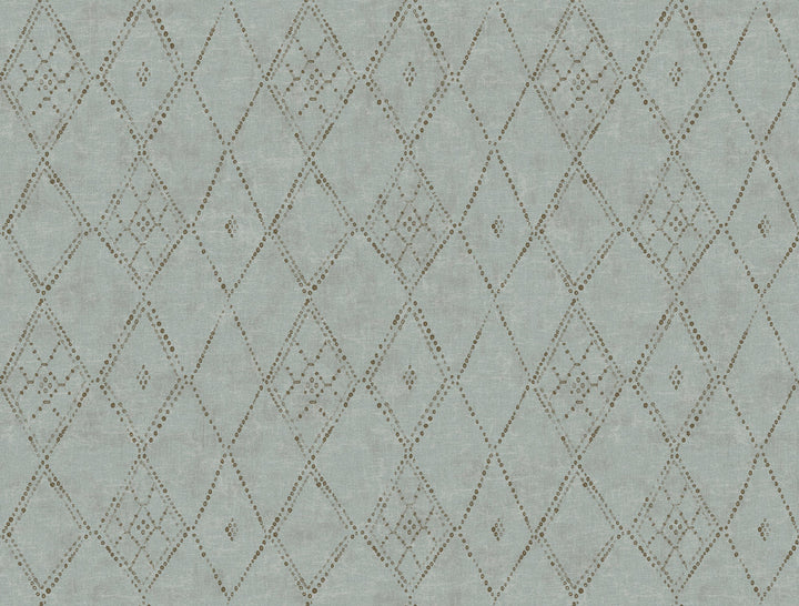 Souk Diamonds Sage Wallpaper by Lemieux et Cie Lemieux et Cie Signature Covers about 60.8 square feet 27-in by 27-ft long roll Unpasted 20.5 - Fabric Carolina -