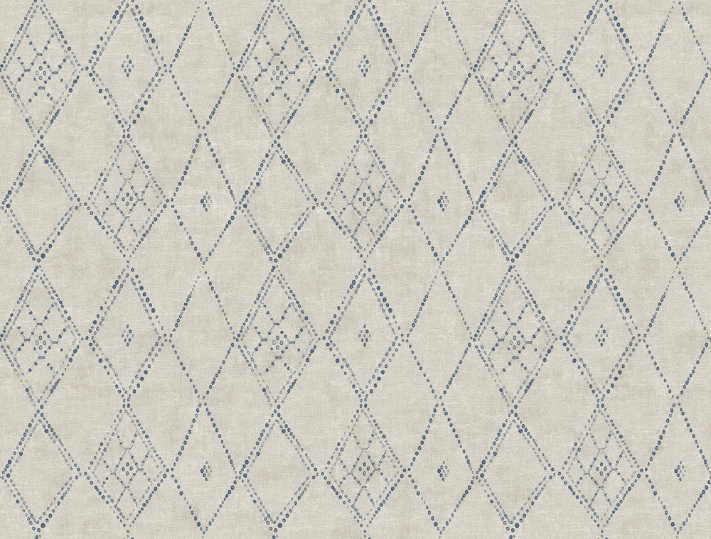 Souk Diamonds Taupe Wallpaper by Lemieux et Cie Lemieux et Cie Signature Covers about 60.8 square feet 27-in by 27-ft long roll Unpasted 20.5 - Fabric Carolina -
