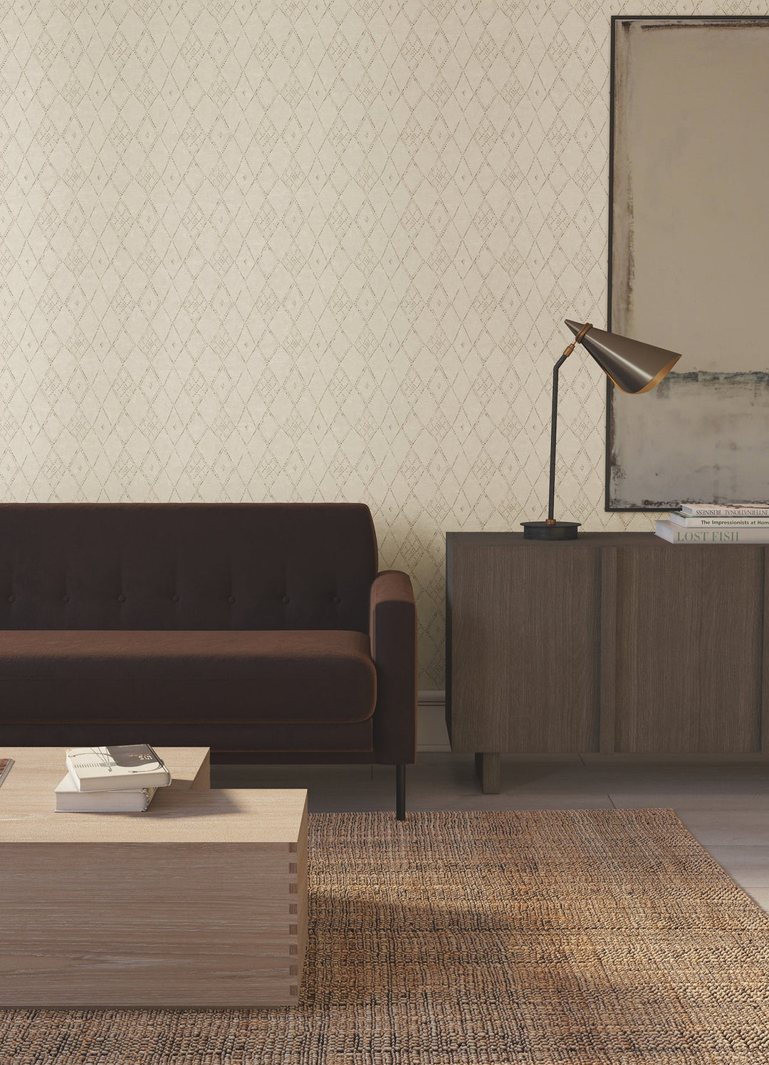 Souk Diamonds Gold by Lemieux et Cie Wallpaper