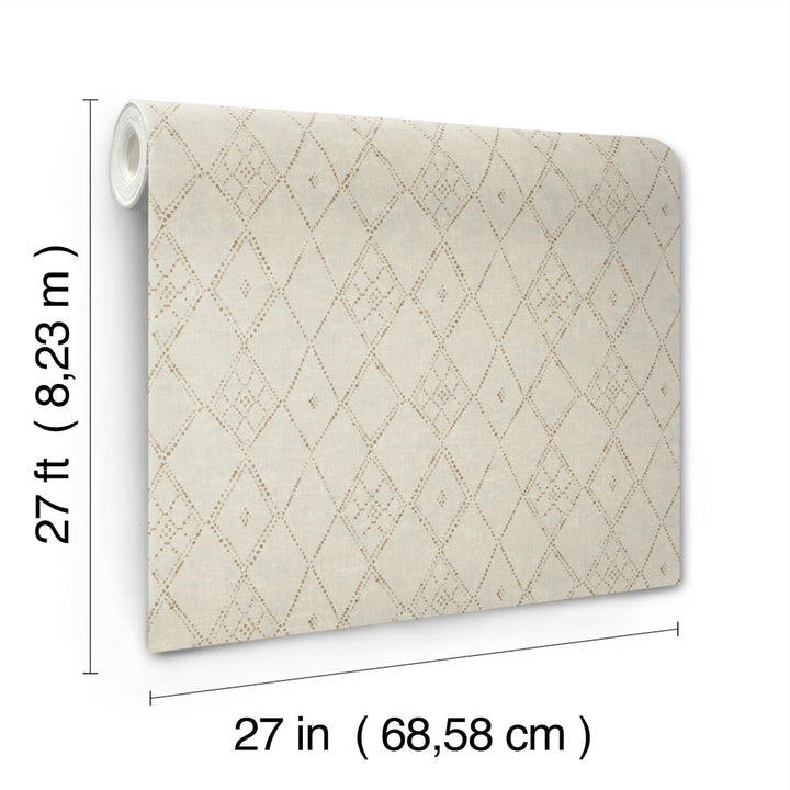 Souk Diamonds Gold by Lemieux et Cie Wallpaper