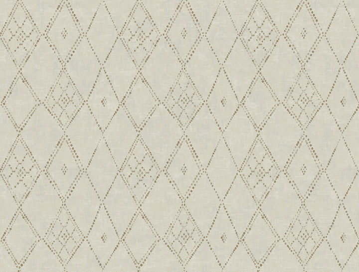 Souk Diamonds Gold Wallpaper by Lemieux et Cie Lemieux et Cie Signature Covers about 60.8 square feet 27-in by 27-ft long roll Unpasted 20.5 - Fabric Carolina -
