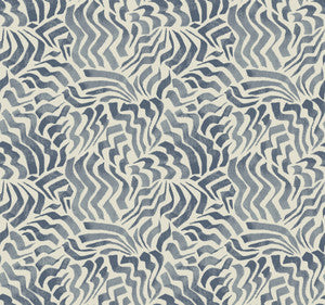 Zora Wave Denim Wallpaper by Lemieux et Cie