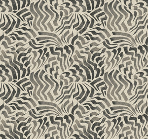 Zora Wave Charcoal Wallpaper by Lemieux et Cie