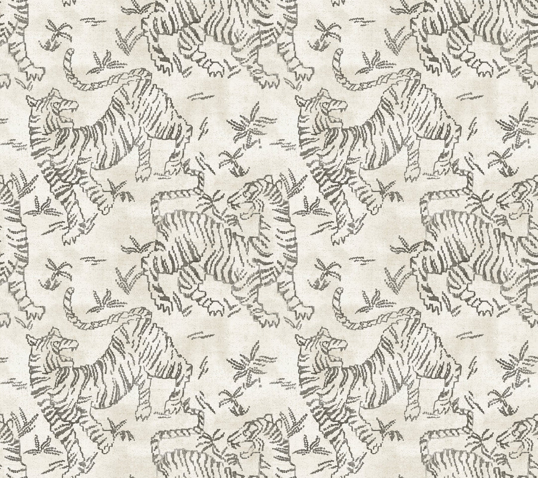 Orly Tigers White by Lemieux et Cie Wallpaper