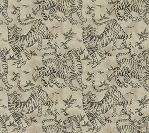 Orly Tigers Taupe Wallpaper by Lemieux et Cie
