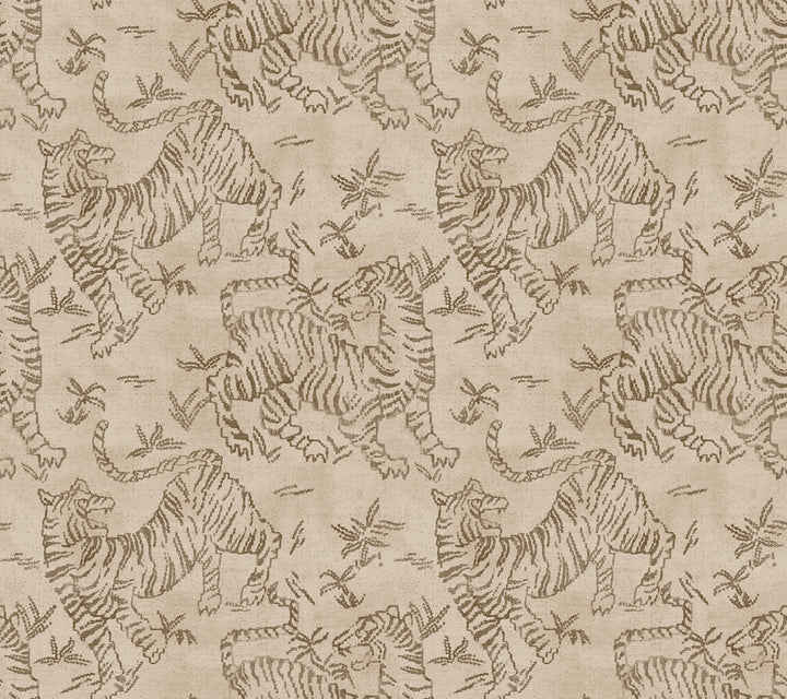 Orly Tigers Blush Wallpaper by Lemieux et Cie Lemieux et Cie Signature Covers about 60.8 square feet 27-in by 27-ft long roll Unpasted 24 - Fabric Carolina -