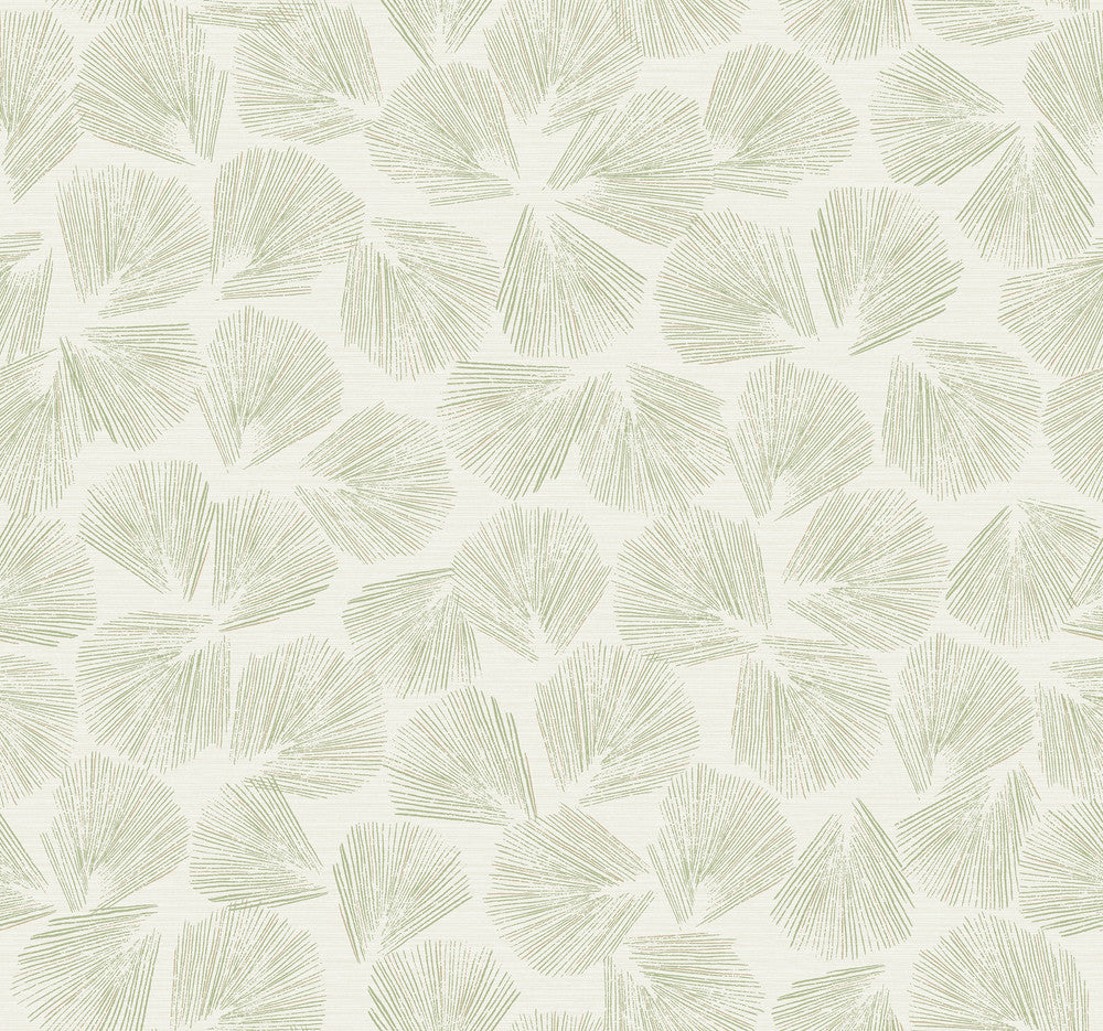 Elora Leaf Green Wallpaper by Lemieux et Cie Lemieux et Cie Signature Covers about 60.8 square feet 27-in by 27-ft long roll Unpasted 25.25 - Fabric Carolina -