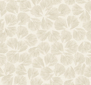 Elora Leaf Gold Wallpaper by Lemieux et Cie