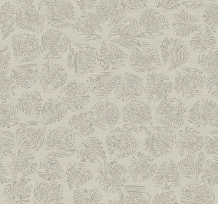 Elora Leaf Taupe Wallpaper by Lemieux et Cie Lemieux et Cie Signature Covers about 60.8 square feet 27-in by 27-ft long roll Unpasted 25.25 - Fabric Carolina -