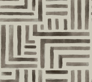 Painterly Labyrinth Warm Neutral Wallpaper by Lemieux et Cie