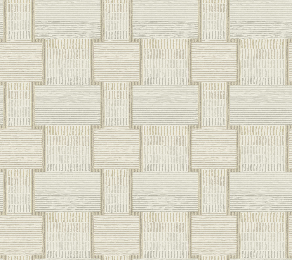 La Broderie Beige Wallpaper by Lemieux et Cie Lemieux et Cie Signature Covers about 60.8 square feet 27-in by 27-ft long roll Unpasted 24 - Fabric Carolina -