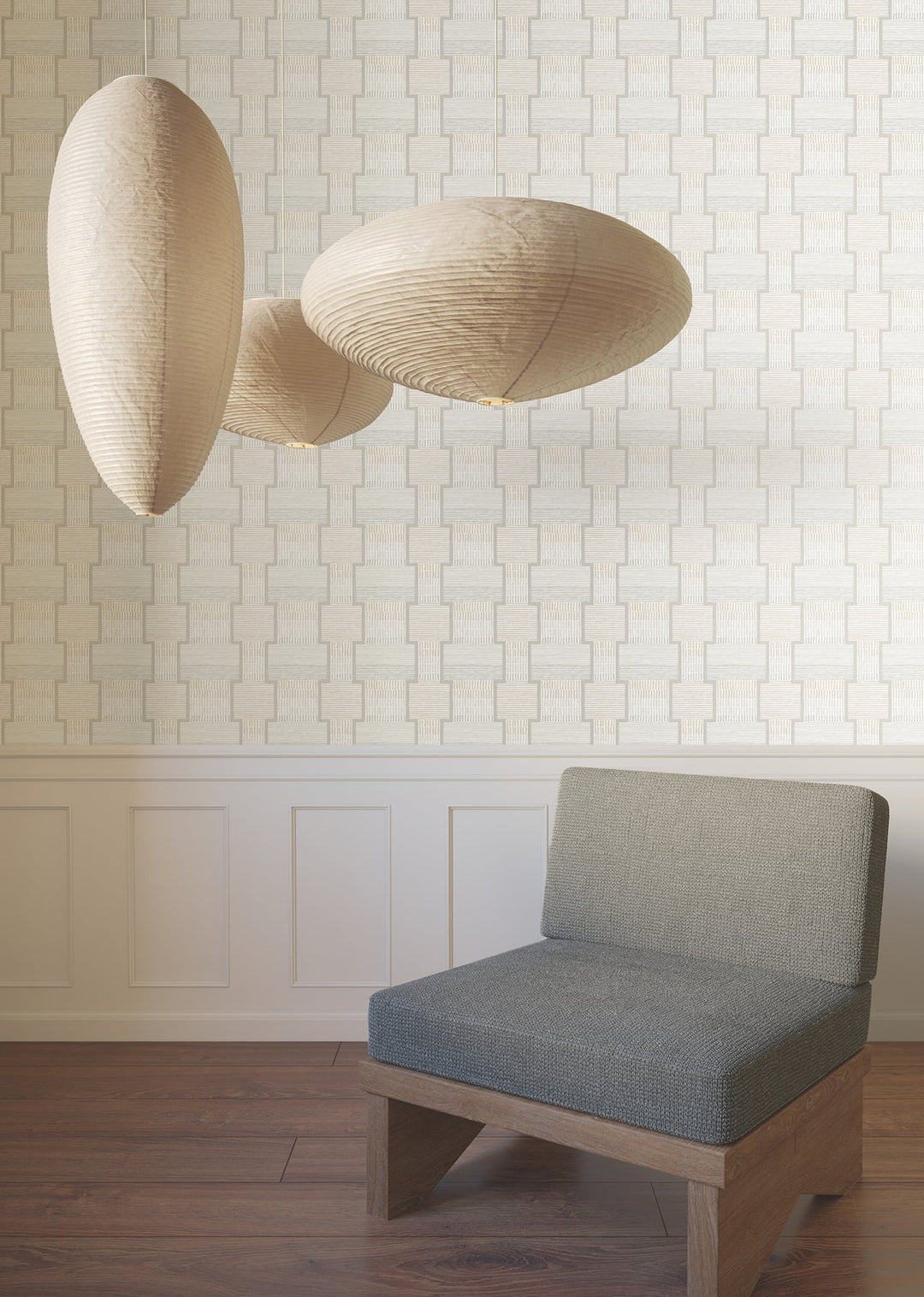 La Broderie Grey by Lemieux et Cie Wallpaper