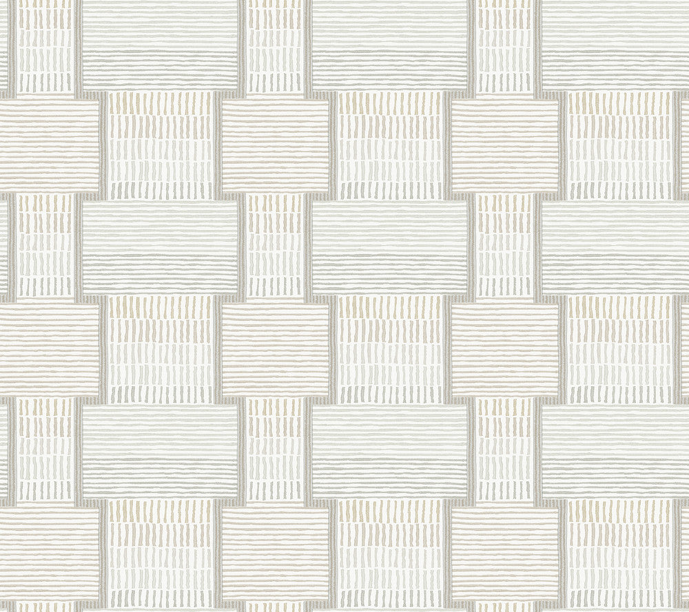 La Broderie Grey Wallpaper by Lemieux et Cie Lemieux et Cie Signature Covers about 60.8 square feet 27-in by 27-ft long roll Unpasted 24 - Fabric Carolina -