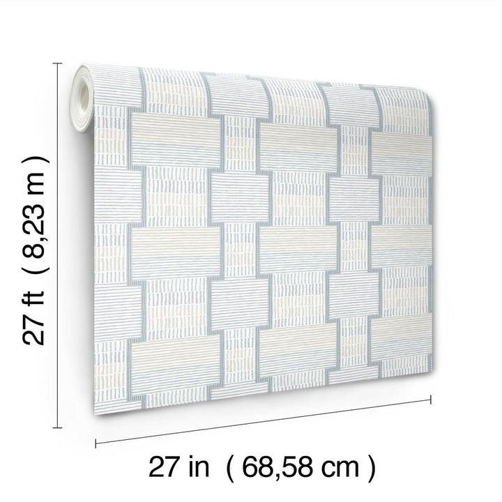 La Broderie Sky Blue by Lemieux et Cie Wallpaper