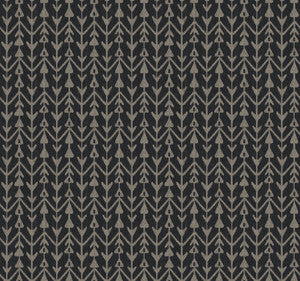 Martigue Stripe Black Wallpaper by Lemieux et Cie