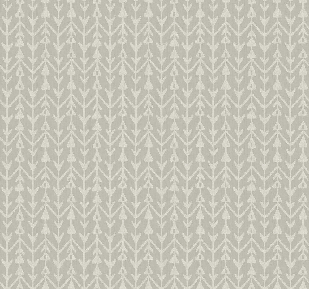 Martigue Stripe Grey Wallpaper by Lemieux et Cie Lemieux et Cie Signature Covers about 60.8 square feet 27-in by 27-ft long roll Unpasted 25.25 - Fabric Carolina -