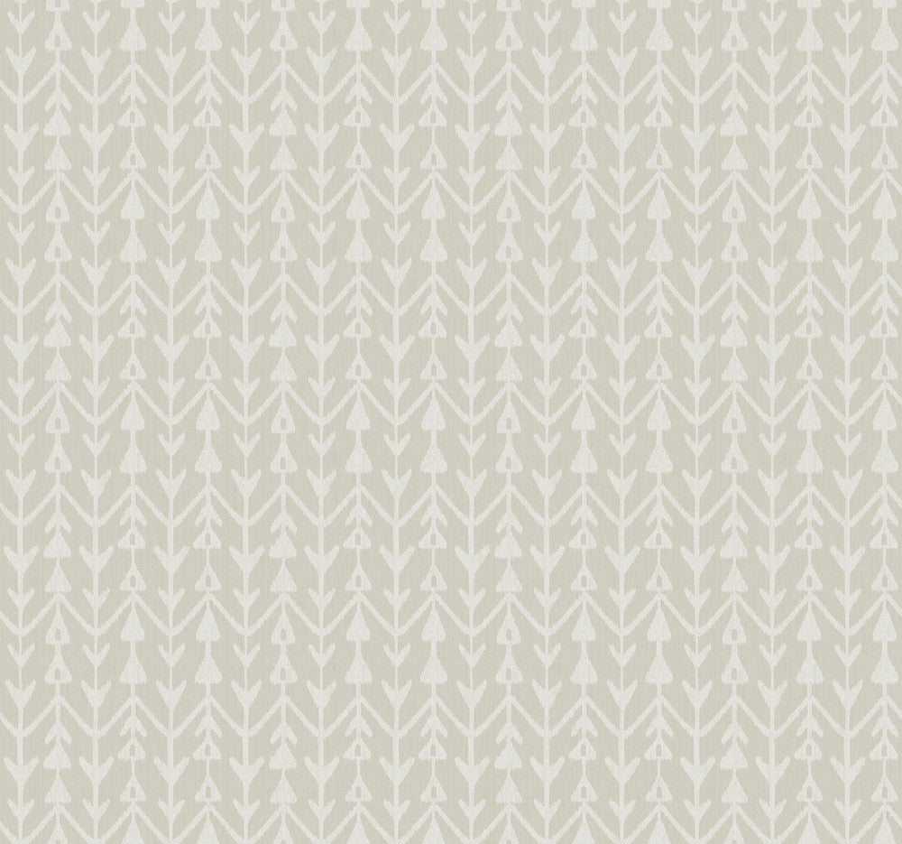 Martigue Stripe Beige Wallpaper by Lemieux et Cie Lemieux et Cie Signature Covers about 60.8 square feet 27-in by 27-ft long roll Unpasted 25.25 - Fabric Carolina -