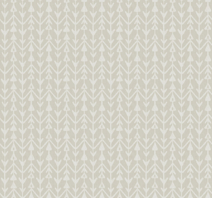 Martigue Stripe Beige Wallpaper by Lemieux et Cie Lemieux et Cie Signature Covers about 60.8 square feet 27-in by 27-ft long roll Unpasted 25.25 - Fabric Carolina -