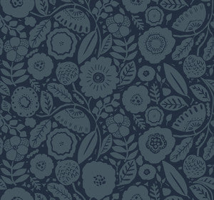 Camille Blossom Indigo Wallpaper by Lemieux et Cie