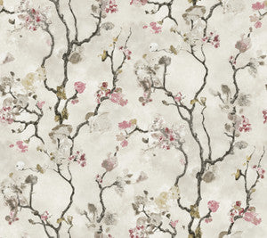 Avril Chinoiserie Rose Wallpaper by Lemieux et Cie