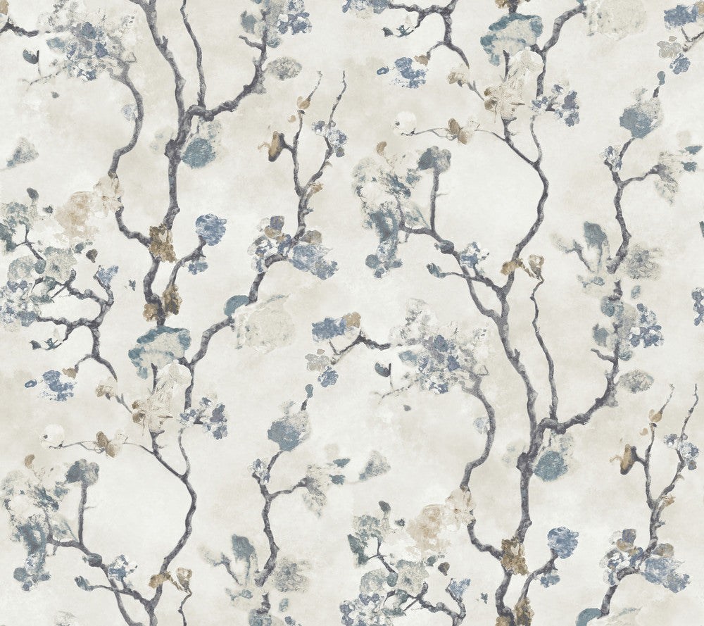 Avril Chinoiserie Peacock Wallpaper by Lemieux et Cie Lemieux et Cie Signature Covers about 60.8 square feet 27-in by 27-ft long roll Unpasted 24 - Fabric Carolina -
