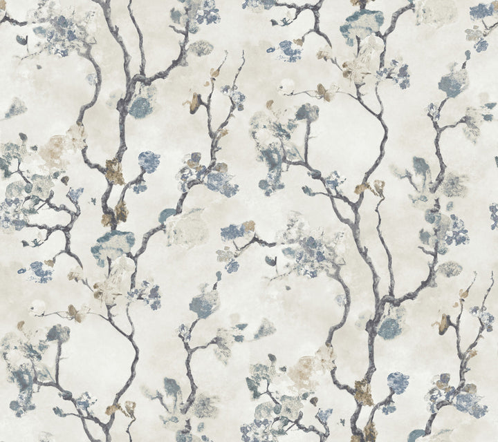 Avril Chinoiserie Peacock Wallpaper by Lemieux et Cie Lemieux et Cie Signature Covers about 60.8 square feet 27-in by 27-ft long roll Unpasted 24 - Fabric Carolina -