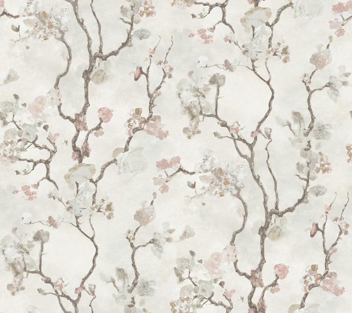Avril Chinoiserie Blush Wallpaper by Lemieux et Cie Lemieux et Cie Signature Covers about 60.8 square feet 27-in by 27-ft long roll Unpasted 24 - Fabric Carolina -