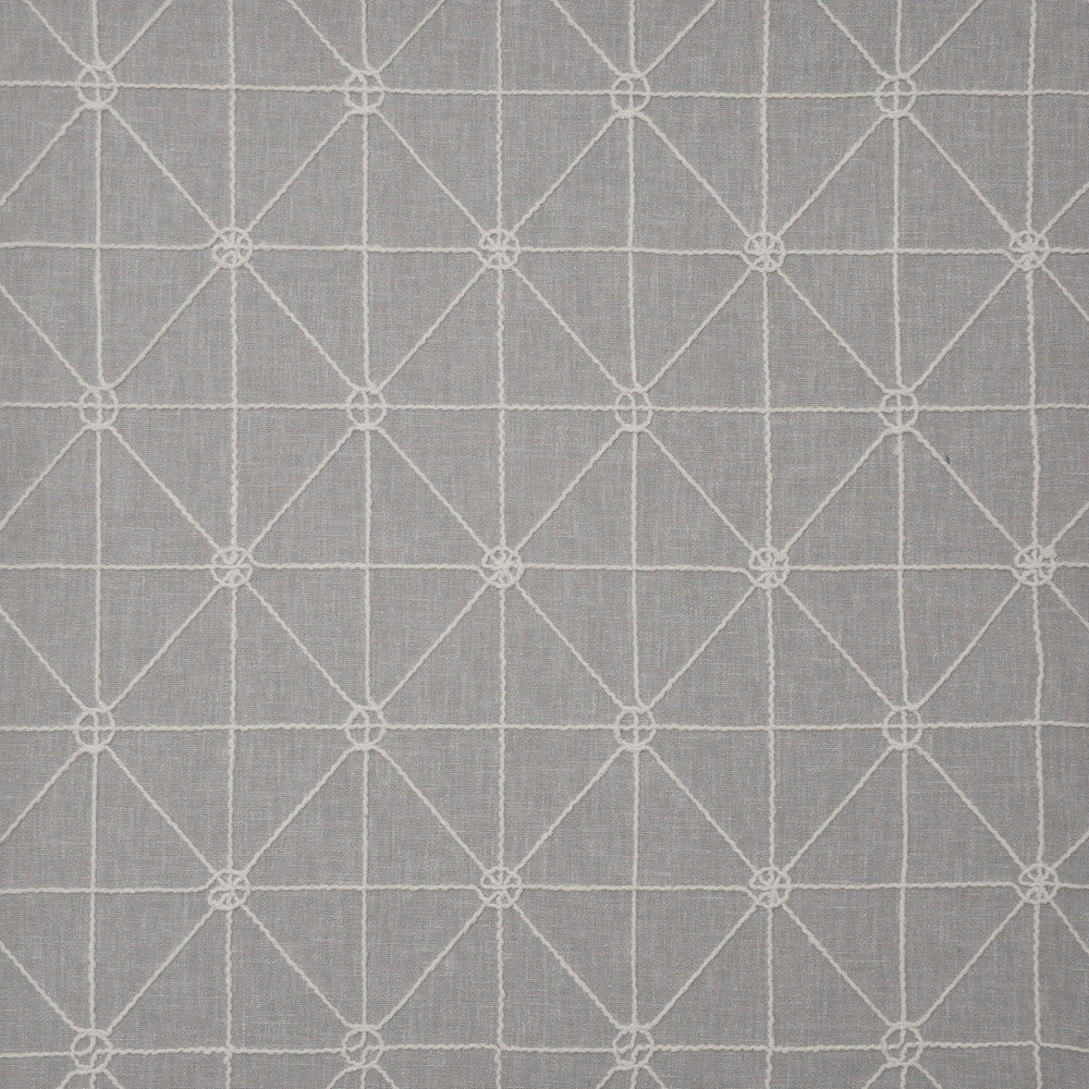 Love Lock # 420 Storm by Maxwell Fabric COLOR THEORY-VOL.III LONDON FOG 55% POLYESTER/36% COTTON
9% LINEN - INDIA See sample </p><p>Repeat: Horizontal: 4.5" and Vertical: 3.75" 54"EMB.51" - Fabric Carolina -