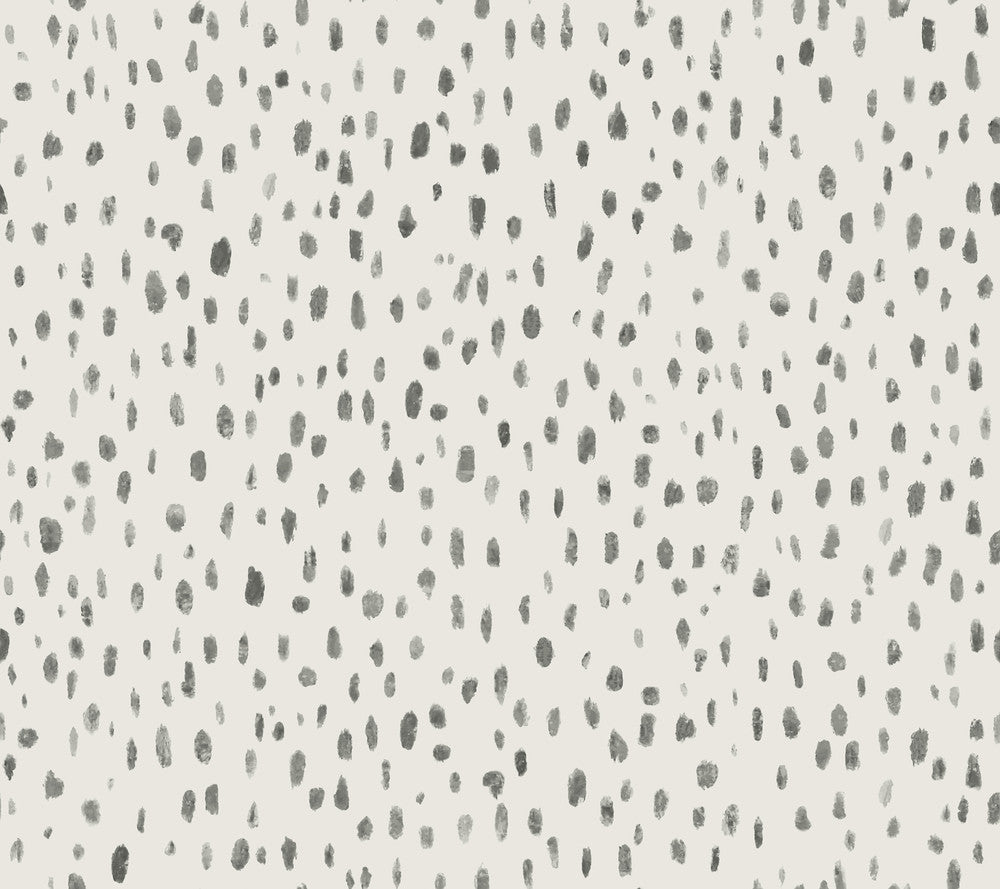 Tachette Charcoal Wallpaper by Lemieux et Cie Lemieux et Cie Signature Covers about 60.8 square feet 27-in by 27-ft long roll Unpasted 24 - Fabric Carolina -