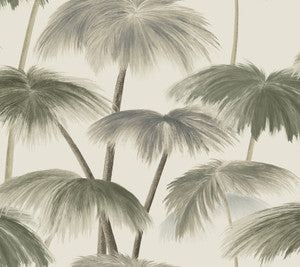 Plein Air Palms Vintage Wallpaper by Lemieux et Cie
