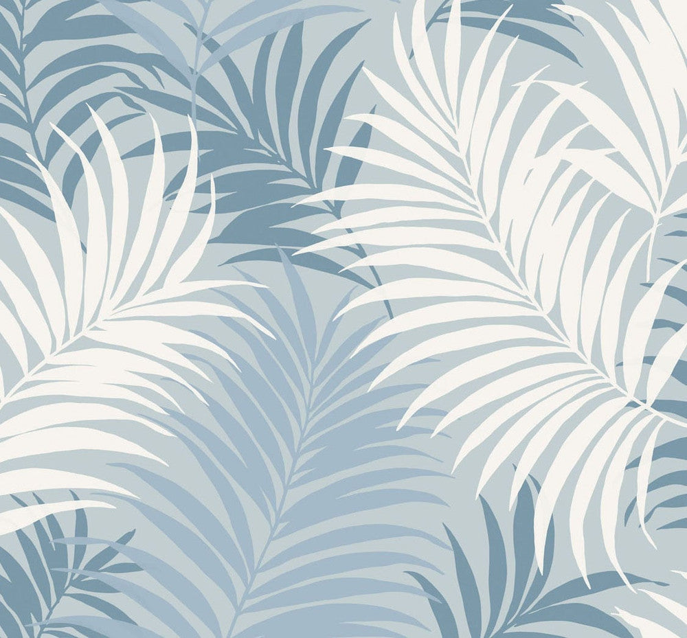 Via Palma Blue Frost, Carolina Blue, and Air Force Blue LN10102 by Lillian August Designer Wallpaper
