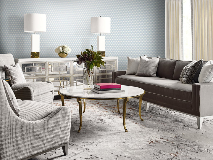 Cabana Wicker Carolina Blue and Eggshell LN10202 by Lillian August Designer Wallpaper