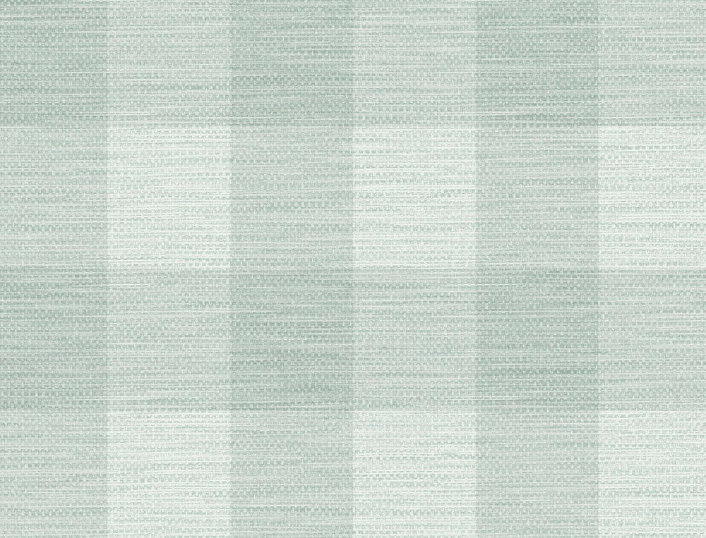 Rugby Gingham Sea Glass by Seabrook Wallpaper Luxe Retreat United States 60.53 10.43" 27" - Fabric Carolina -