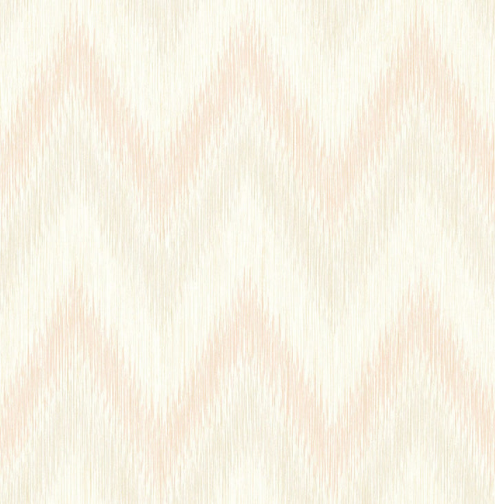 Regent Flamestitch Stringcloth Soft Melon and Arrowroot by Seabrook Wallpaper Luxe Retreat United States 56.05 20.87" 20.5" - Fabric Carolina -