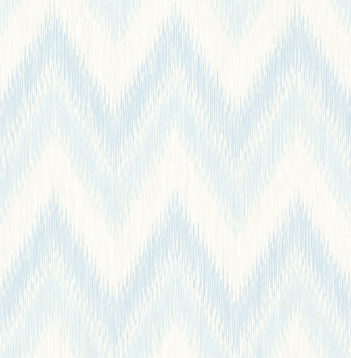 Regent Flamestitch Stringcloth Blue Frost and Eggshell by Seabrook Wallpaper Luxe Retreat United States 56.05 20.87" 20.5" - Fabric Carolina -