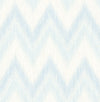 Regent Flamestitch Stringcloth Blue Frost and Eggshell LN11202 by Lillian August Wallpaper