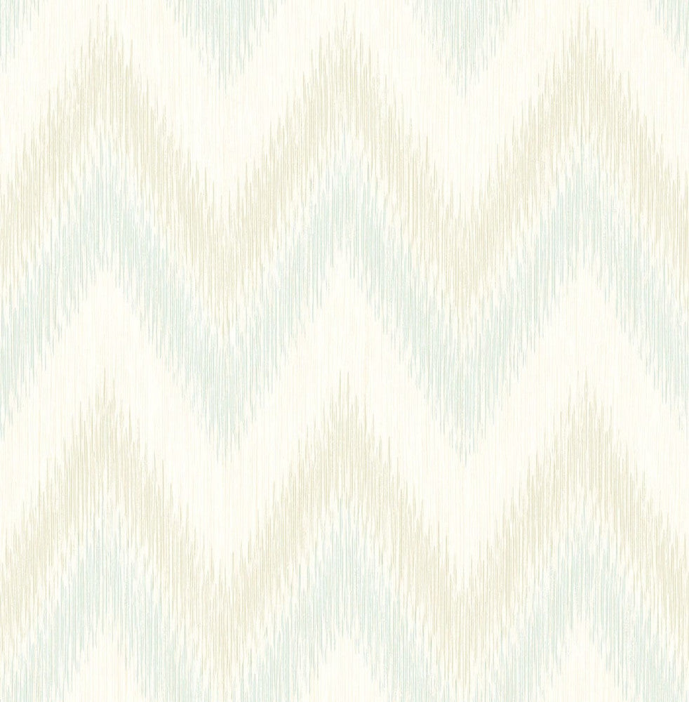 Regent Flamestitch Stringcloth Sea Glass and Eggshell by Seabrook Wallpaper Luxe Retreat United States 56.05 20.87" 20.5" - Fabric Carolina -