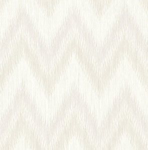 Regent Flamestitch Stringcloth Winter Fog and Eggshell by Seabrook Wallpaper