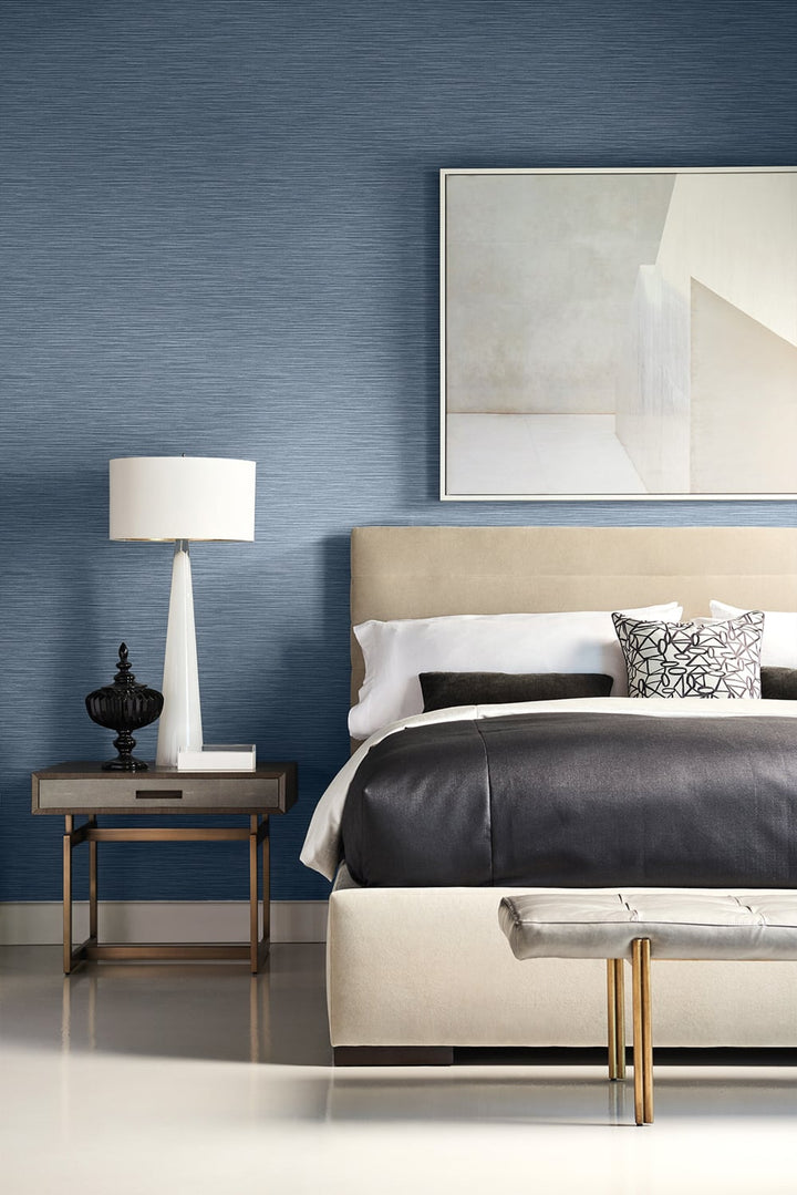 Reef Embossed Vinyl Air Force Blue LN11302 by Lillian August Designer Wallpaper