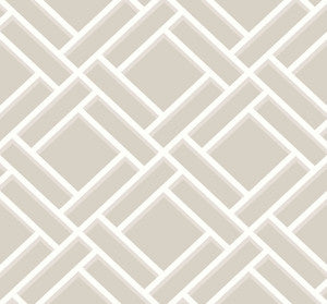 Block Trellis Cove Gray and Fog by Seabrook Wallpaper