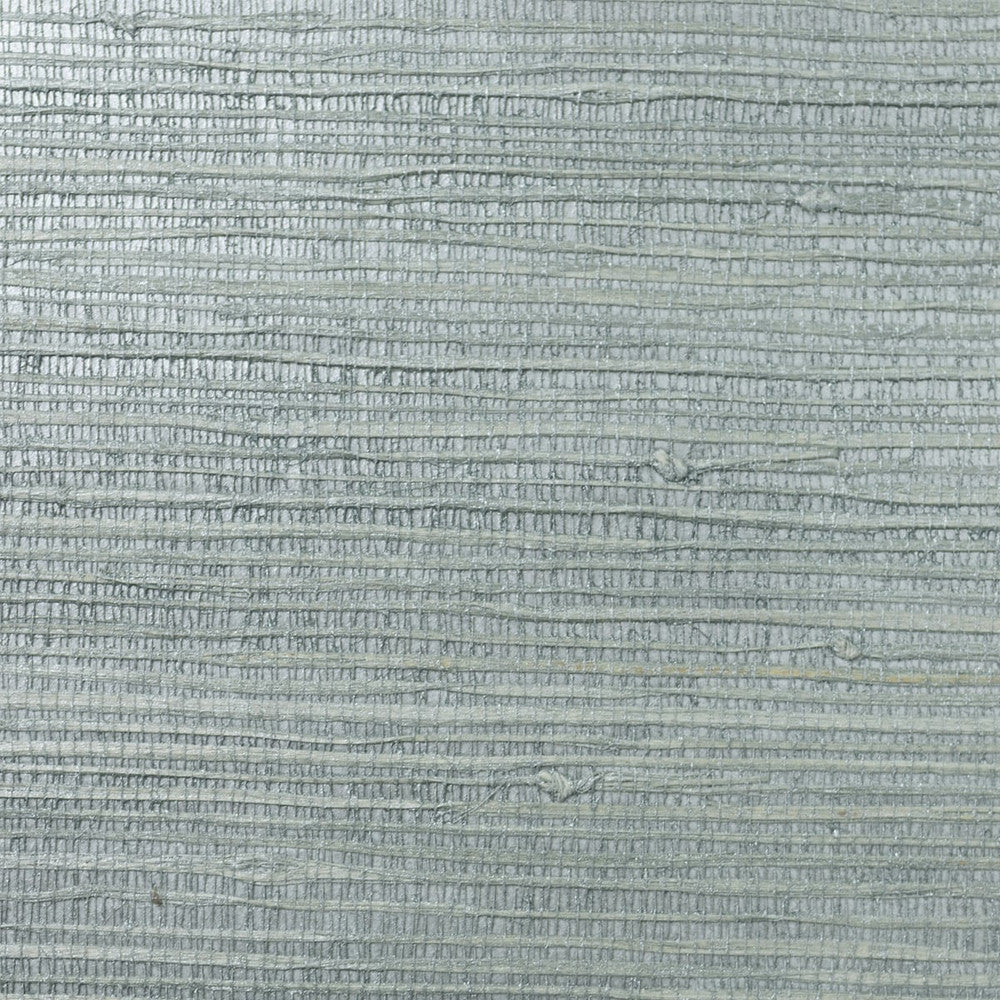 Jute Blue Smoke & Metallic Silver by Seabrook Wallpaper Lillian August Grasscloth Binder China 72 0" 36" - Fabric Carolina -