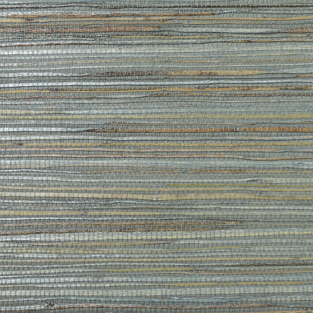 Jute Coir & Metallic Graphite by Seabrook Wallpaper Lillian August Grasscloth Binder China 72 0" 36" - Fabric Carolina -