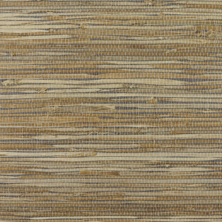 Hemp Skin Tightweave Honey Brown & Charcoal by Seabrook Wallpaper Lillian August Grasscloth Binder China 72 0" 36" - Fabric Carolina -