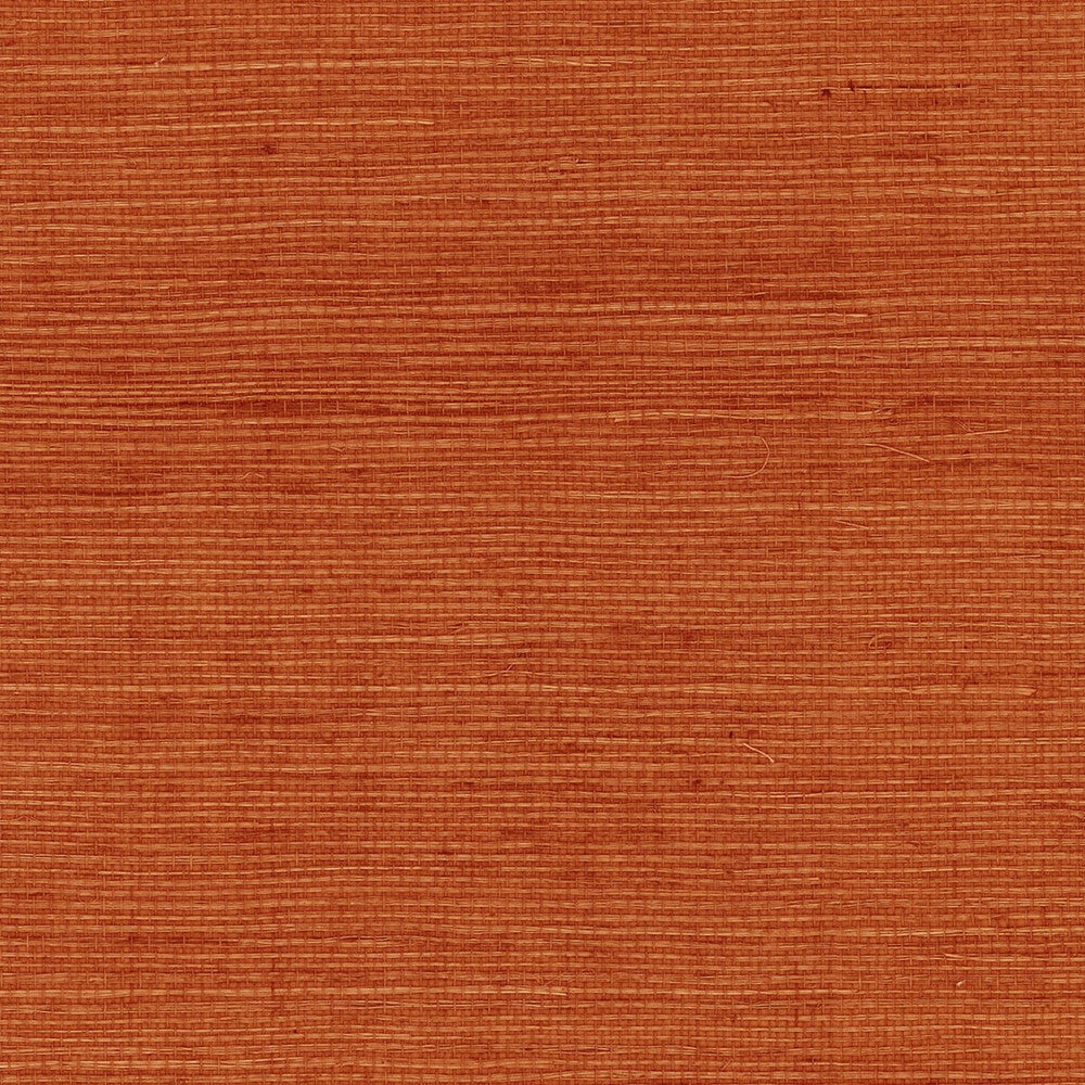 Sisal Grasscloth Blood Orange by Seabrook Wallpaper Luxe Retreat China 72 0" 36" - Fabric Carolina -