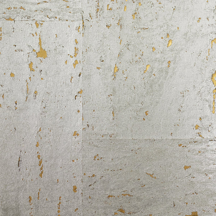 Cork Silver Birch & Metallic Gold by Seabrook Wallpaper Lillian August Grasscloth Binder China 72 0" 36" - Fabric Carolina -