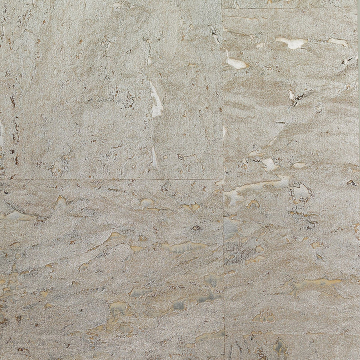 Cork Metallic Silver & Cove Gray by Seabrook Wallpaper Lillian August Grasscloth Binder China 72 0" 36" - Fabric Carolina -